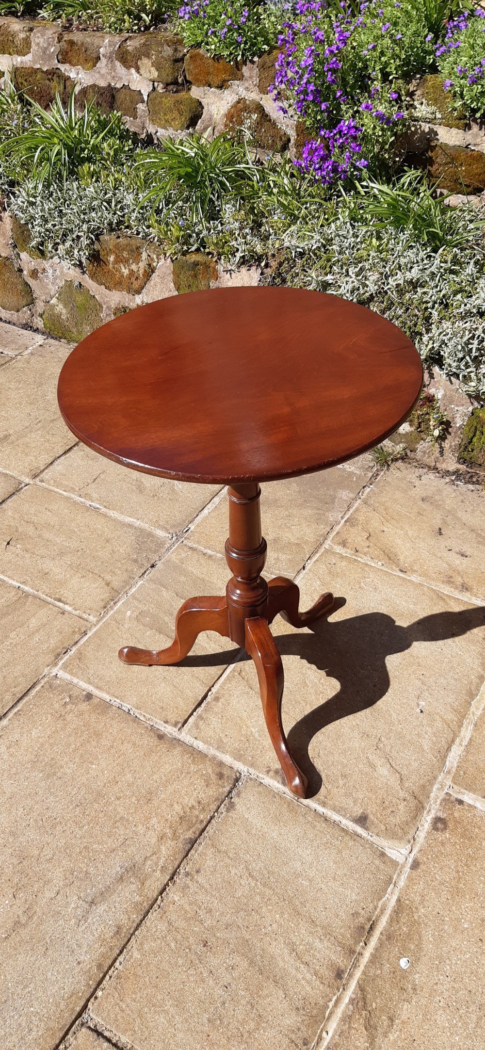 Super small Georgian mahogany tripod table View III