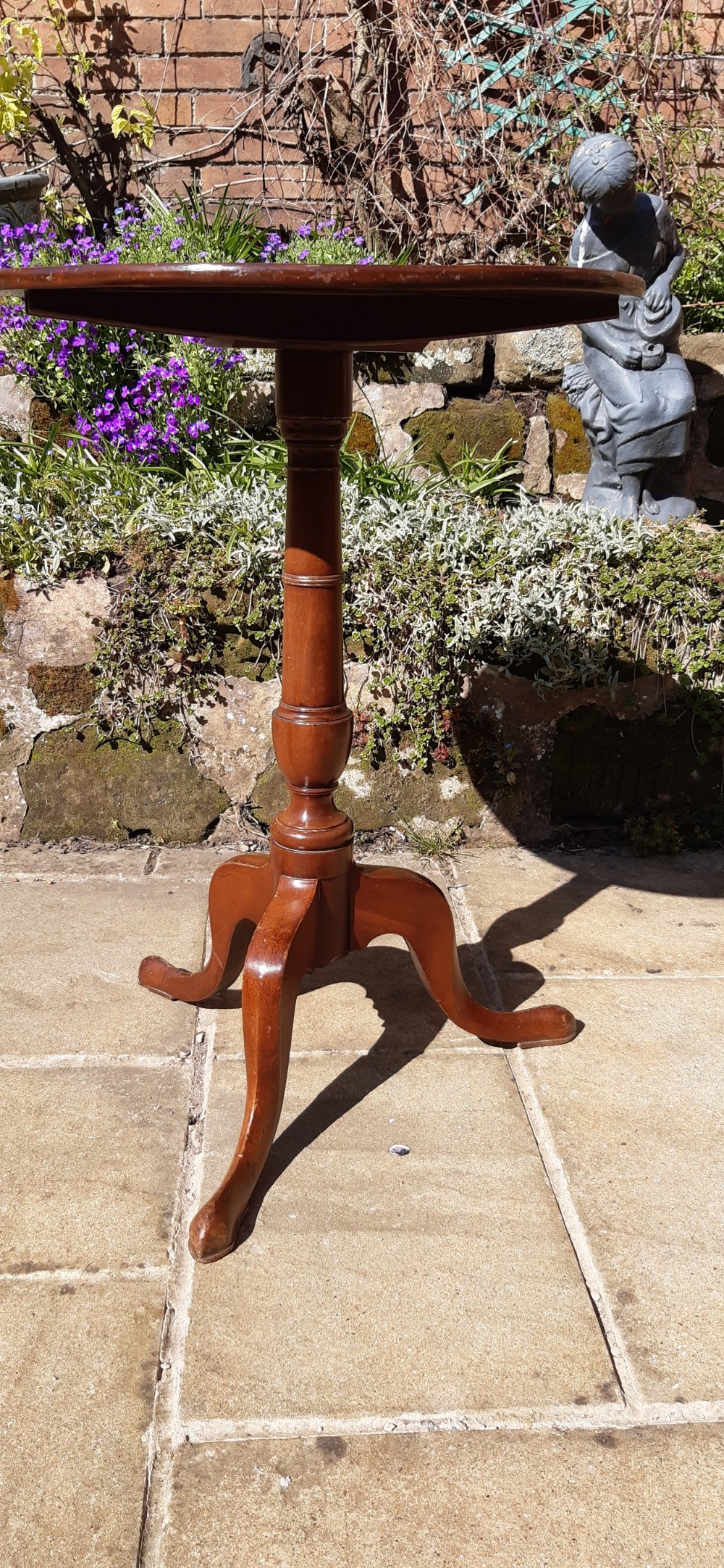 Super small Georgian mahogany tripod table View IV