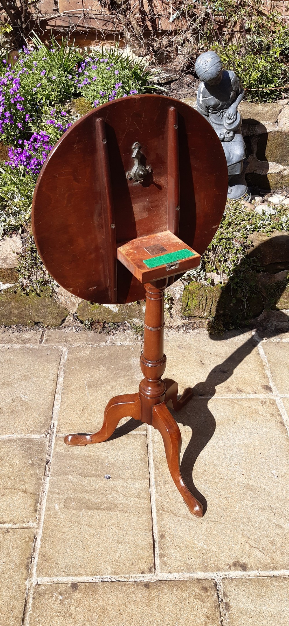 Super small Georgian mahogany tripod table View V