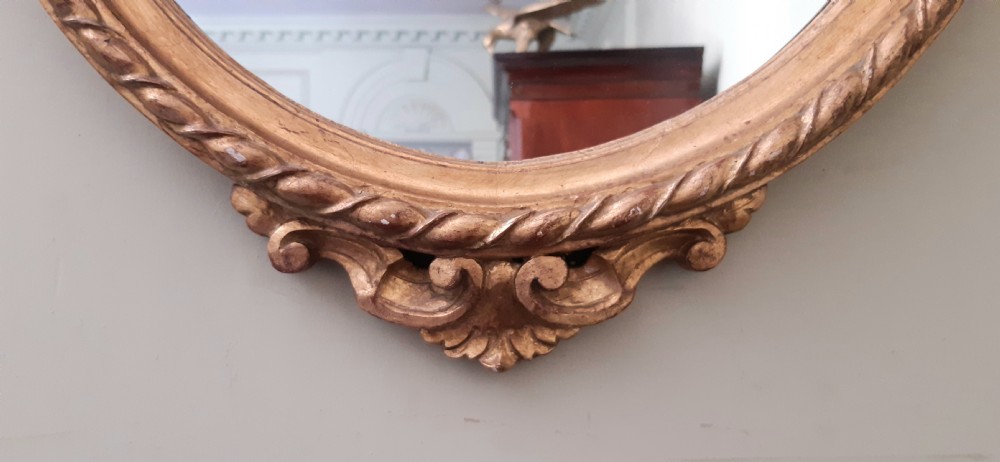 Oval gilt mirror View II