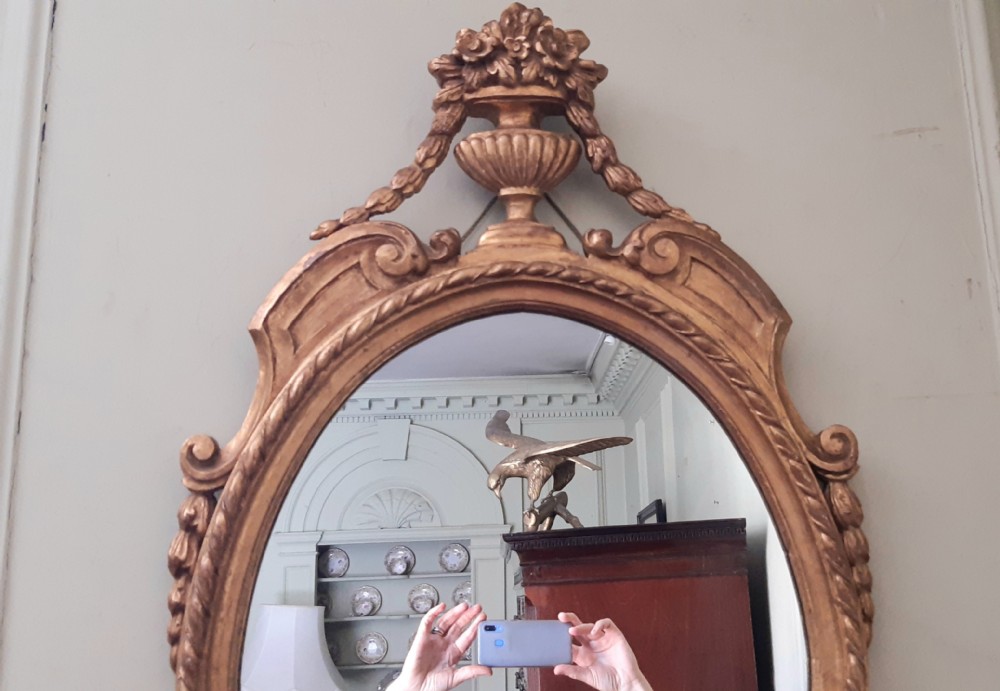 Oval gilt mirror View IV