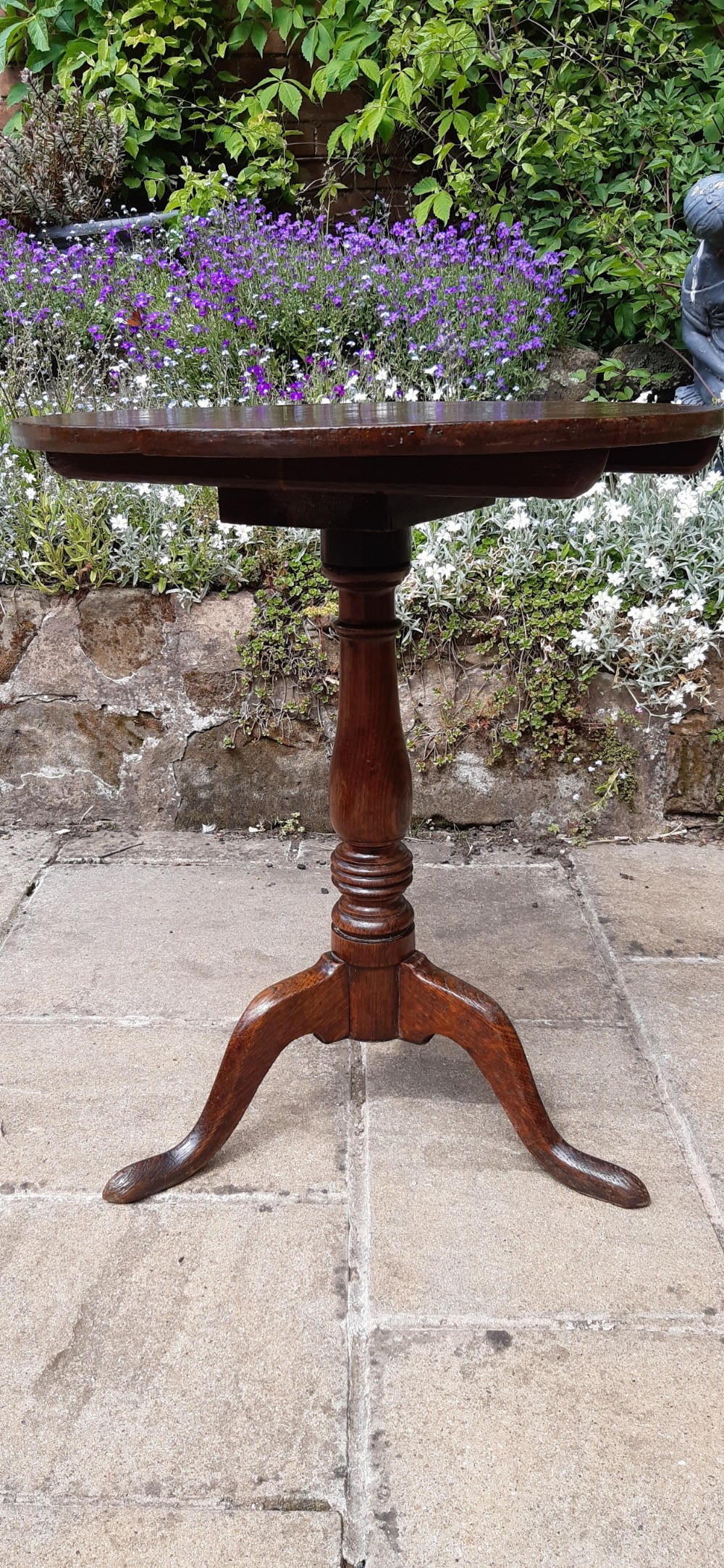 Georgian oak wine tripod table  View III