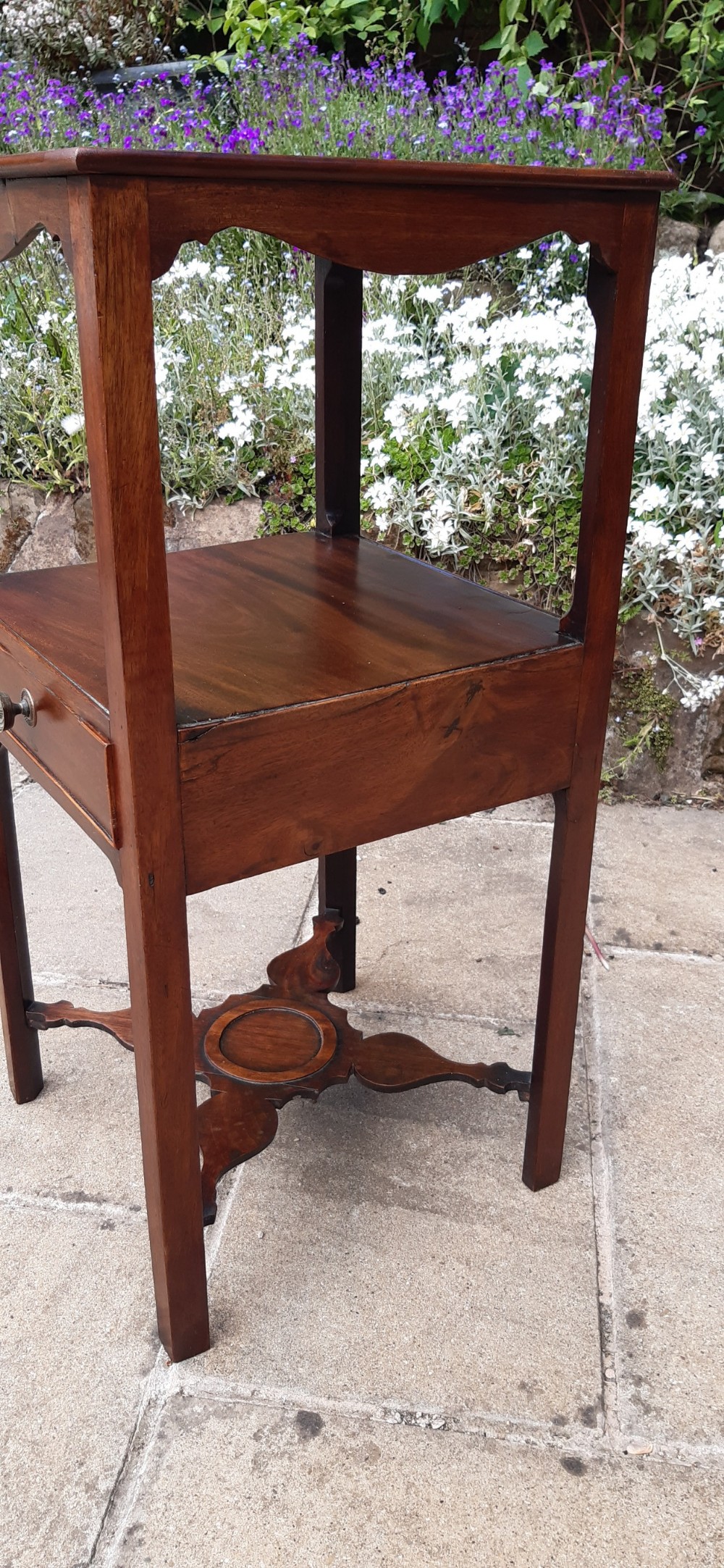 Georgian mahogany bedside table  View III