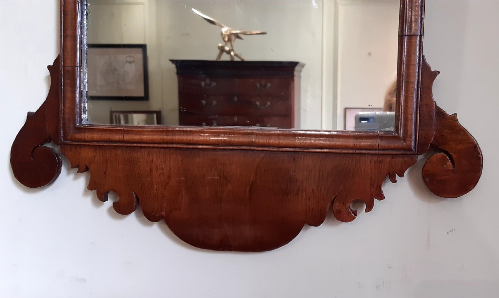 Georgian walnut fretwork wall mirror View III