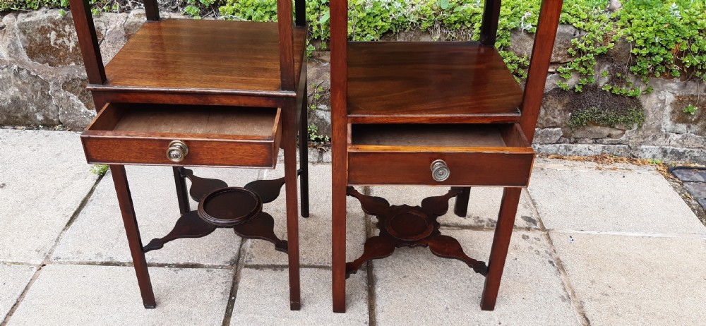 A matched pair of Georgian bedside tables  View VII