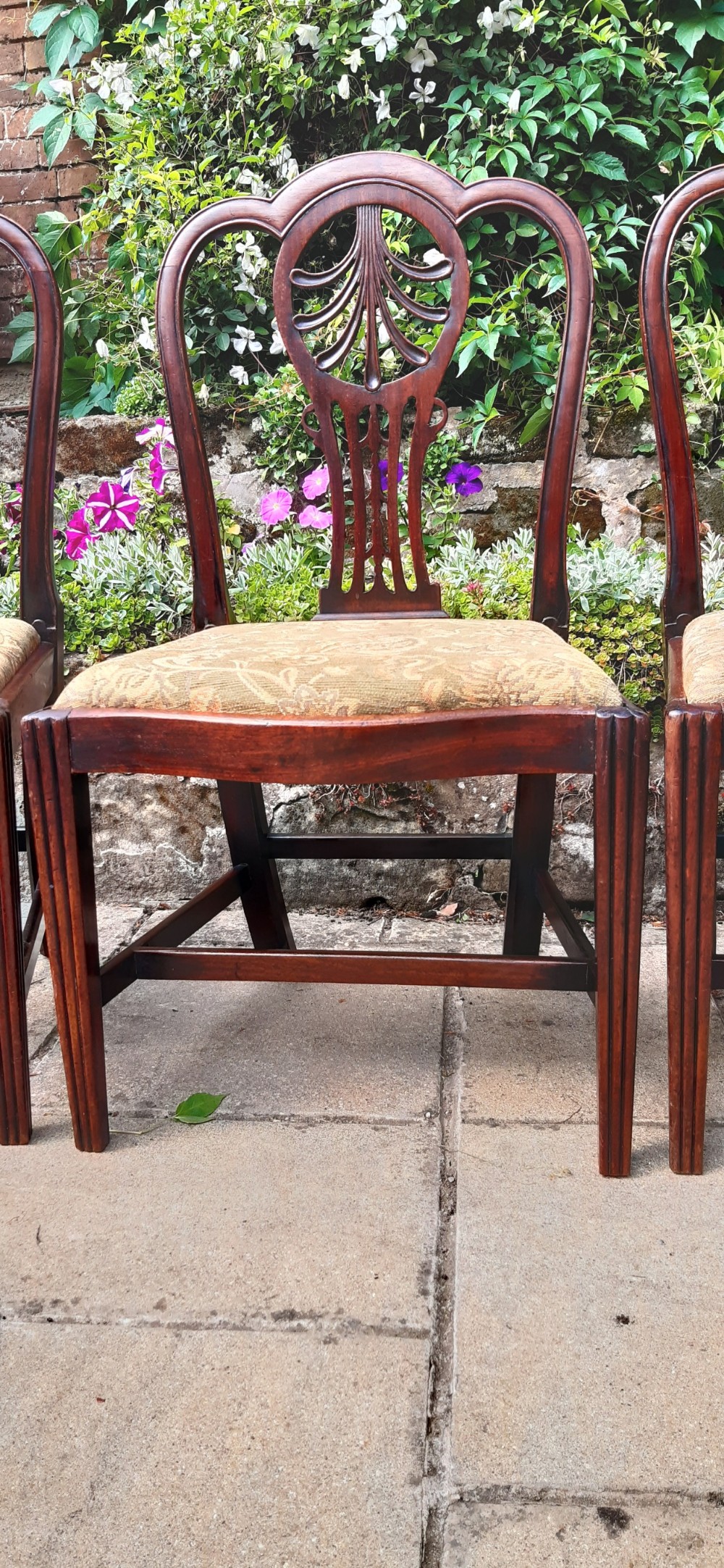 Four Georgian mahogany dining chairs View IV