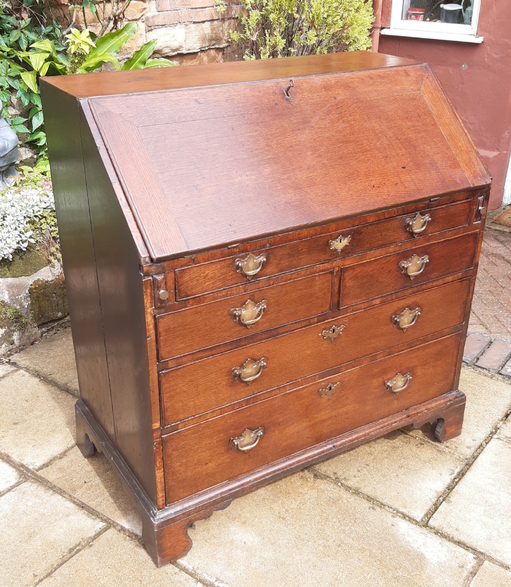 Georgian oak bureau  View II