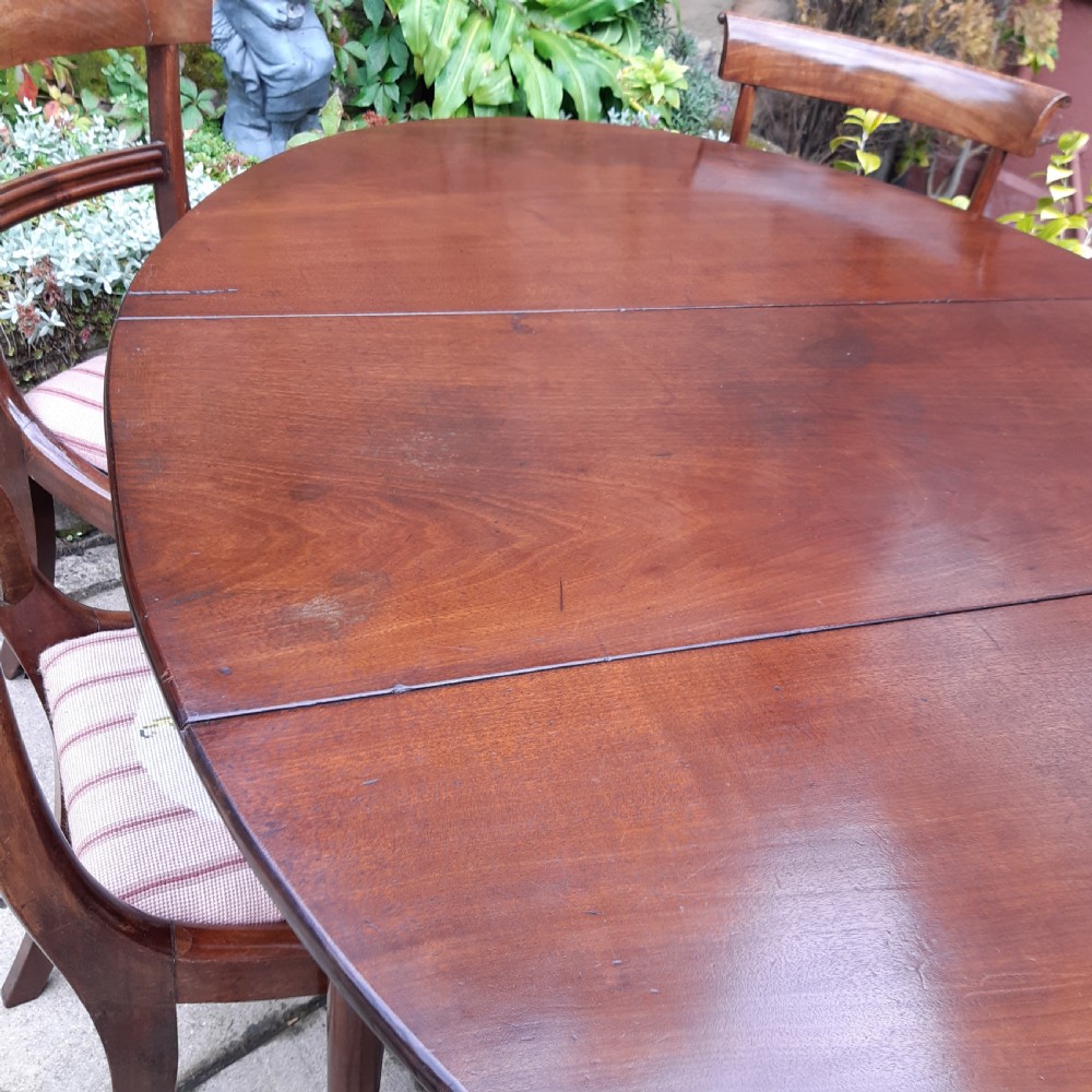 Georgian mahogany drop leaf dining table View VII