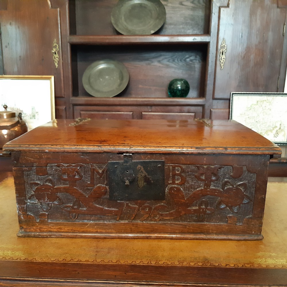 Georgian oak bible box