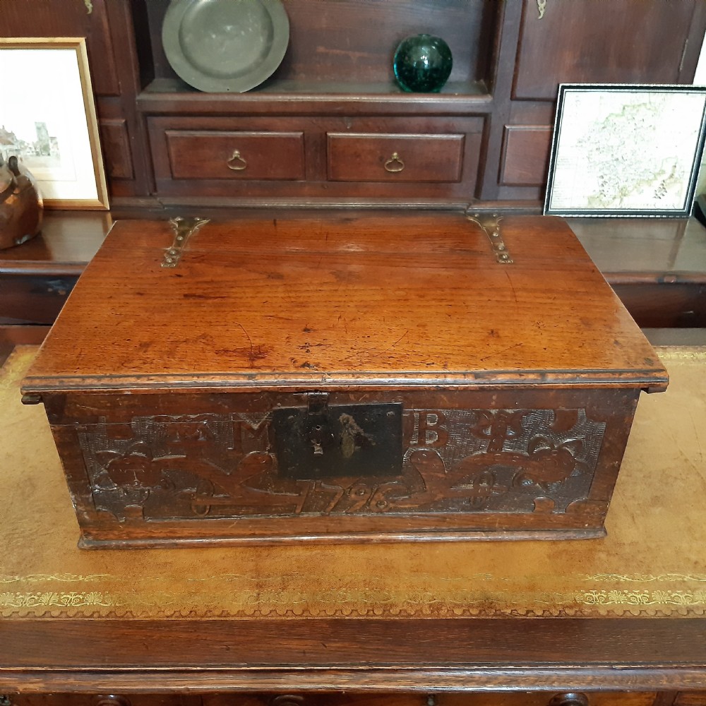 Georgian oak bible box View II