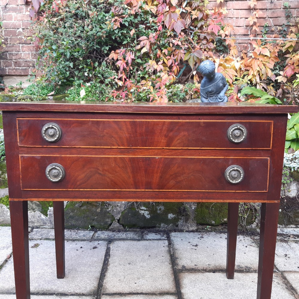 Georgian mahogany side table lowboy  View II