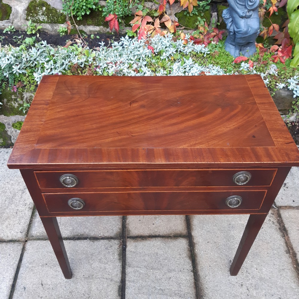 Georgian mahogany side table lowboy  View III