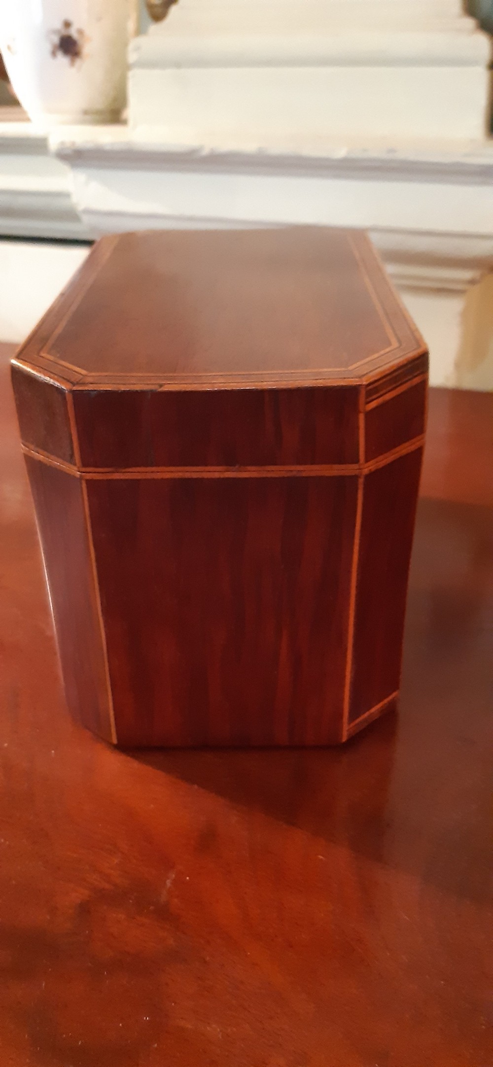 Partridge wood tea caddy View III