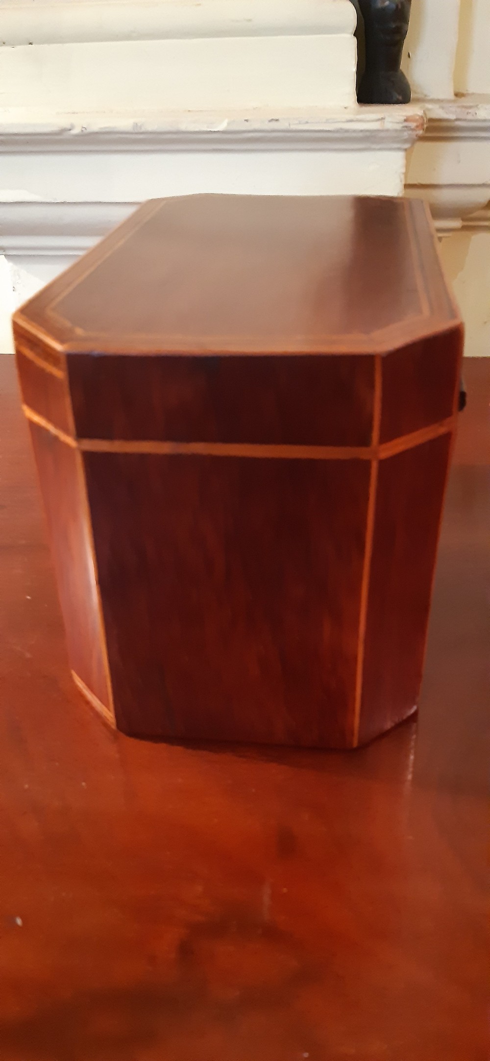 Partridge wood tea caddy View IV