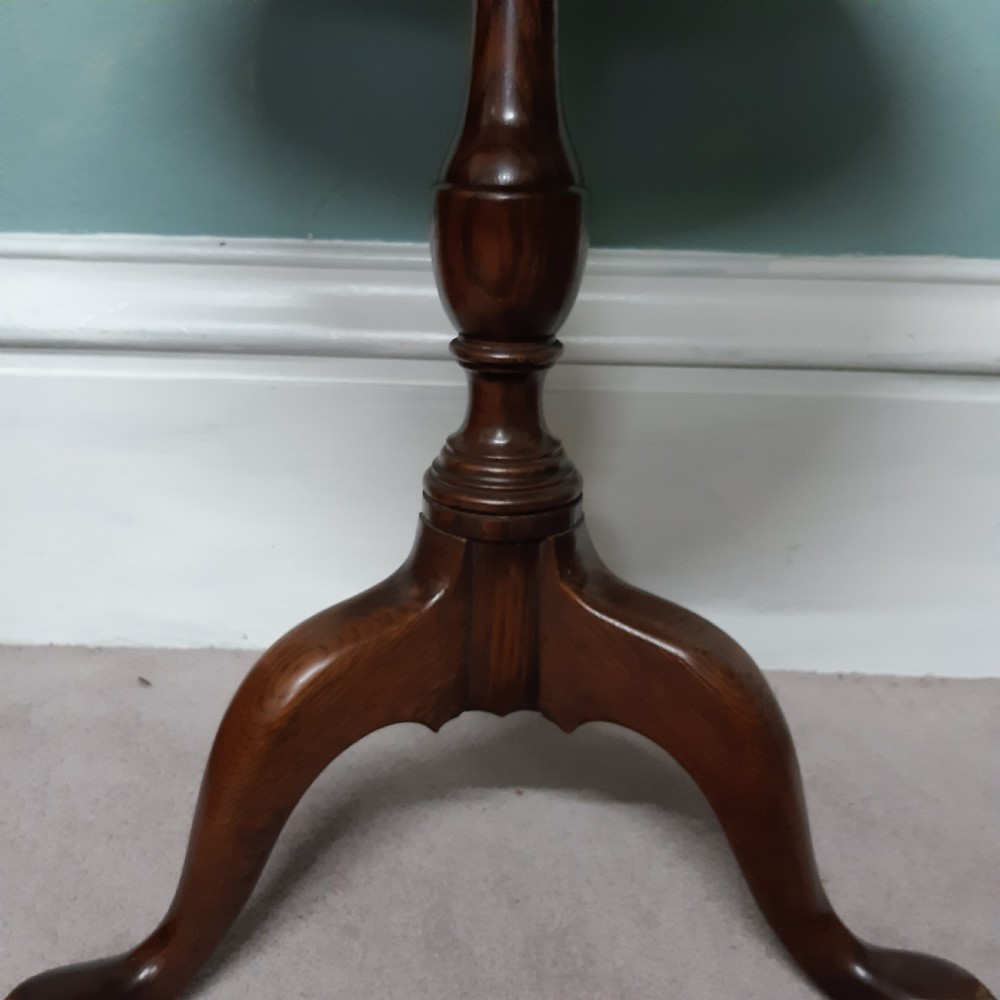 Small oak tripod table View III