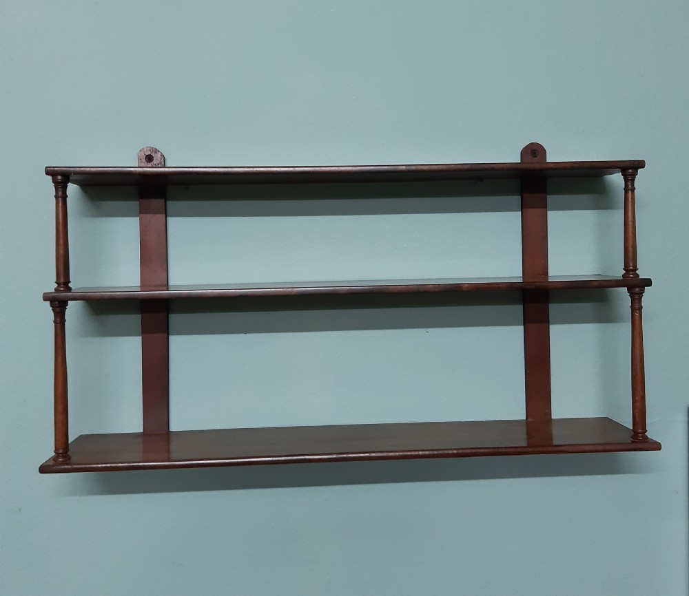 Mahogany wall shelves