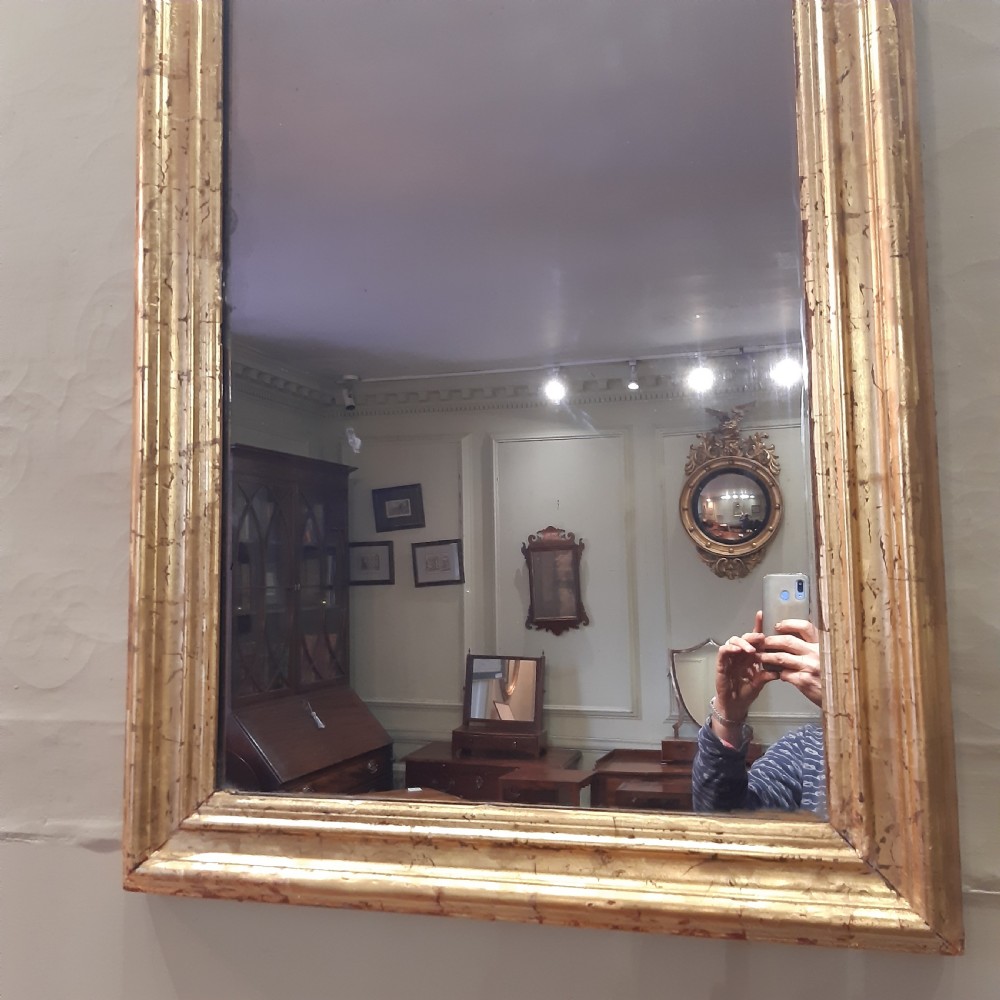 19th century gilt or Giltwood wall mirror overmantle  View VI