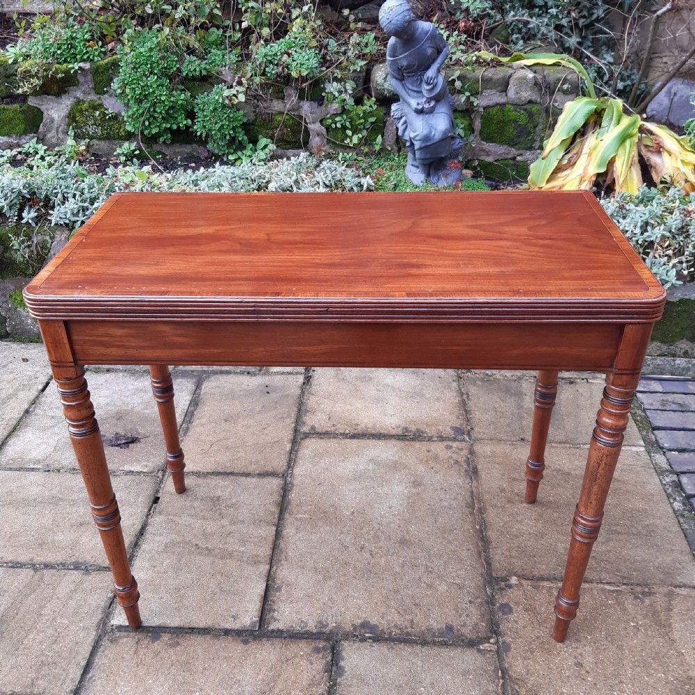 Regency mahogany card table