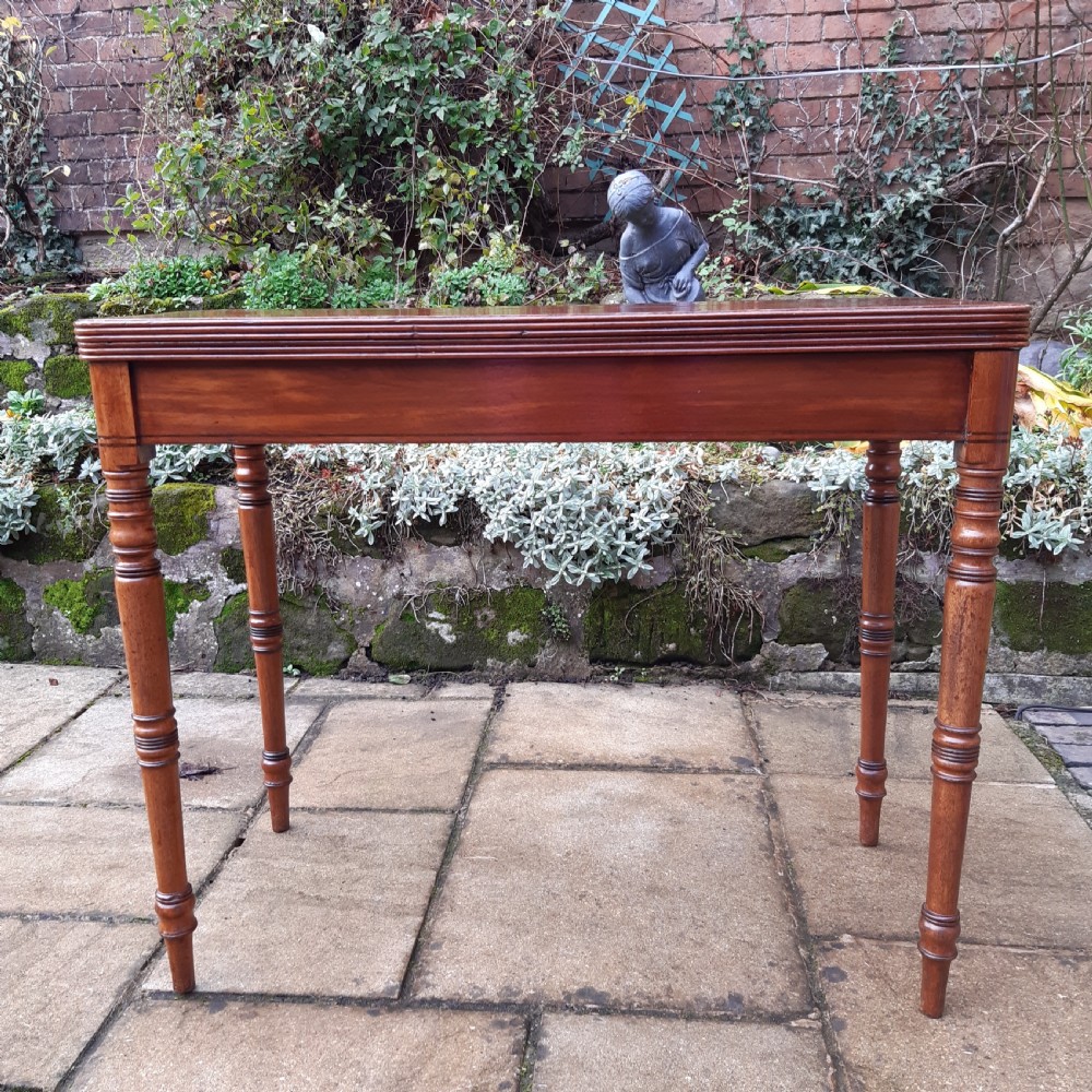 Regency mahogany card table View II