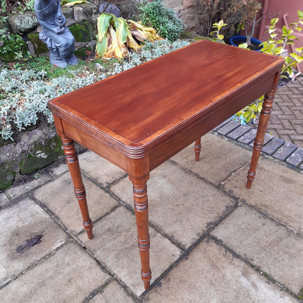 Regency mahogany card table View III