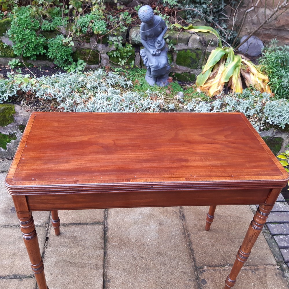 Regency mahogany card table View IV