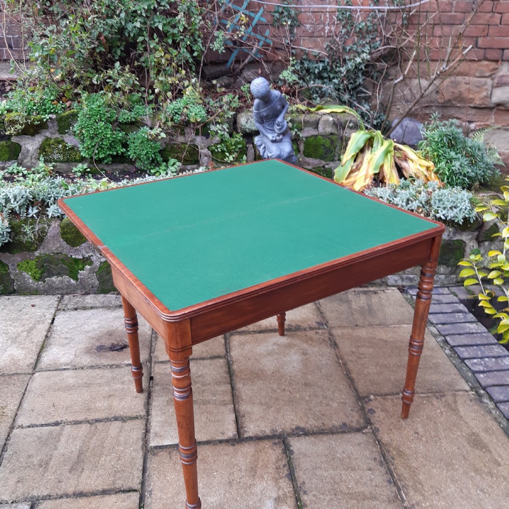 Regency mahogany card table View V