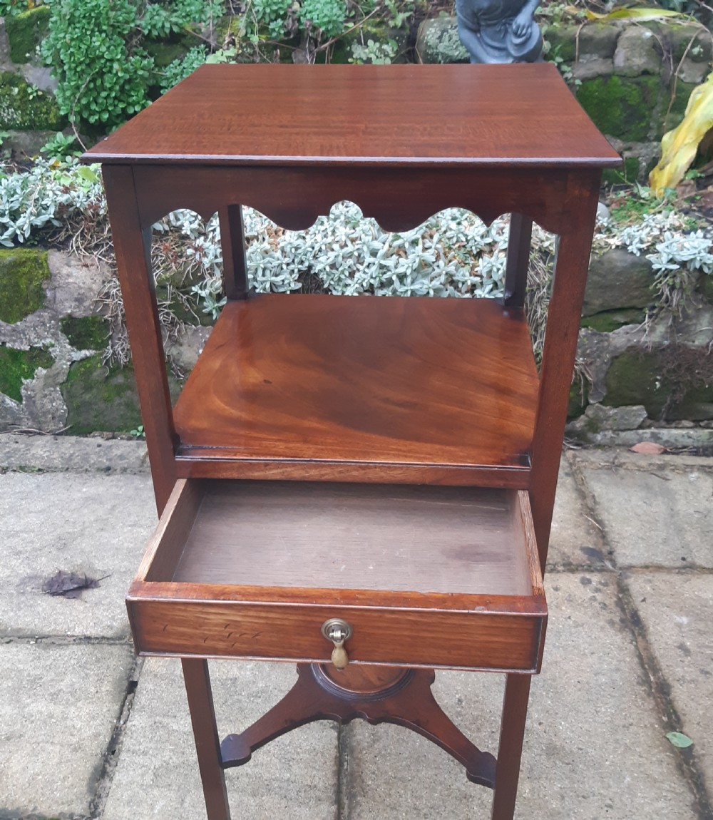 A  Georgian mahogany bedside table  View IV