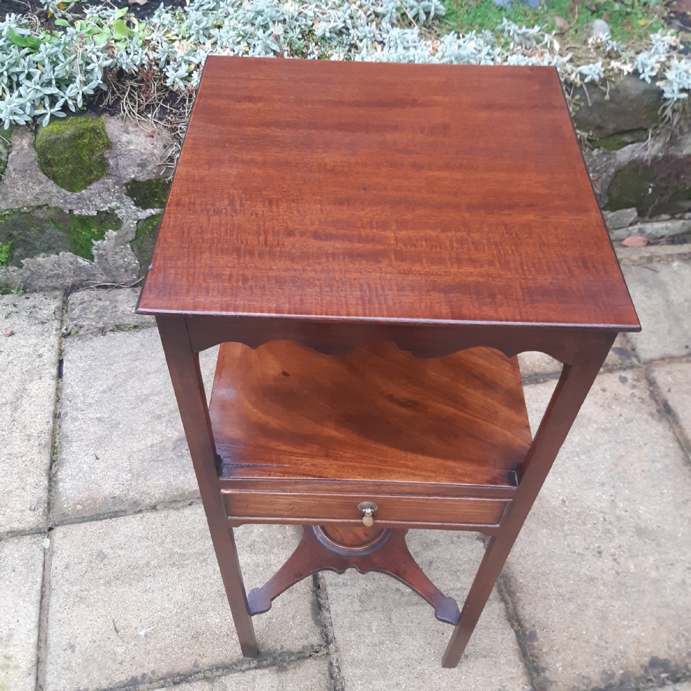 A  Georgian mahogany bedside table  View VII