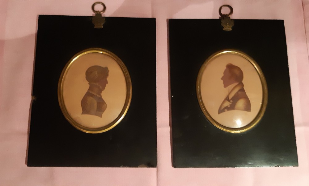 A pair of silhouettes 