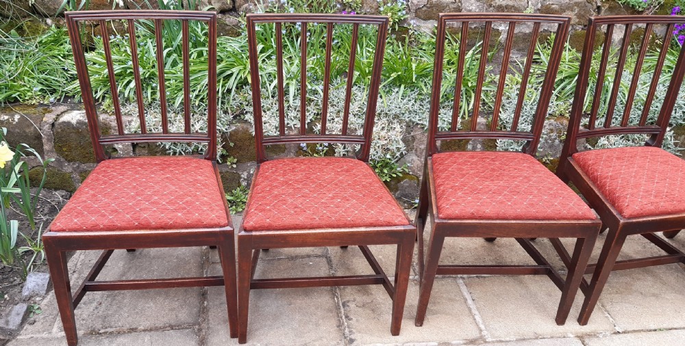 Set of 6 mahogany Georgian dining chairs  View II