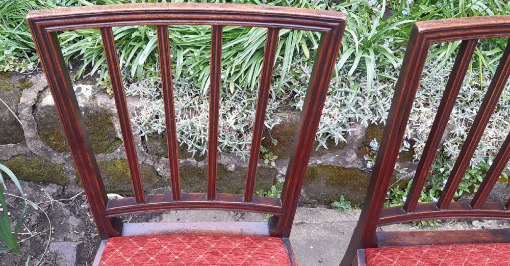 Set of 6 mahogany Georgian dining chairs  View III