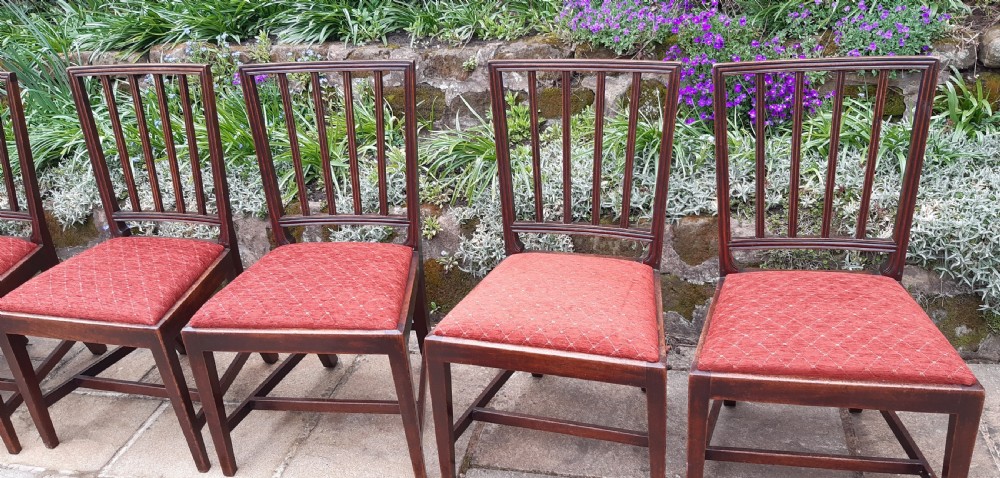 Set of 6 mahogany Georgian dining chairs  View IV