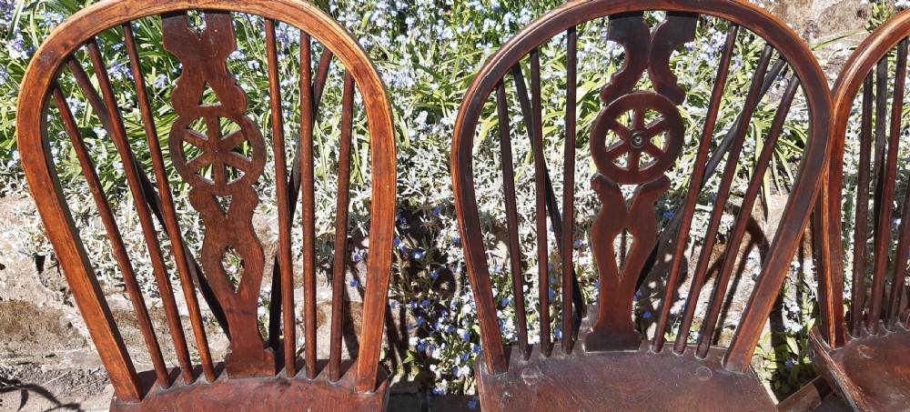 4 wheelback Windsor chairs View II