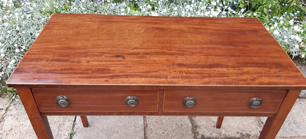 Lovely Georgian mahogany side writing table View IV