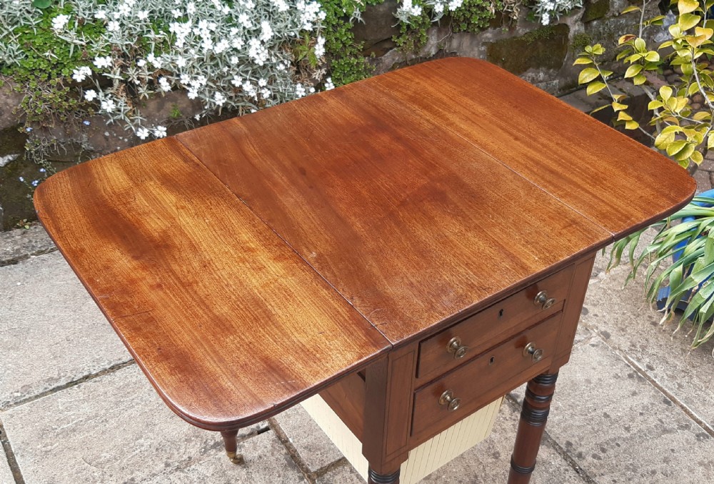 Regency pembroke work lamp table  View III