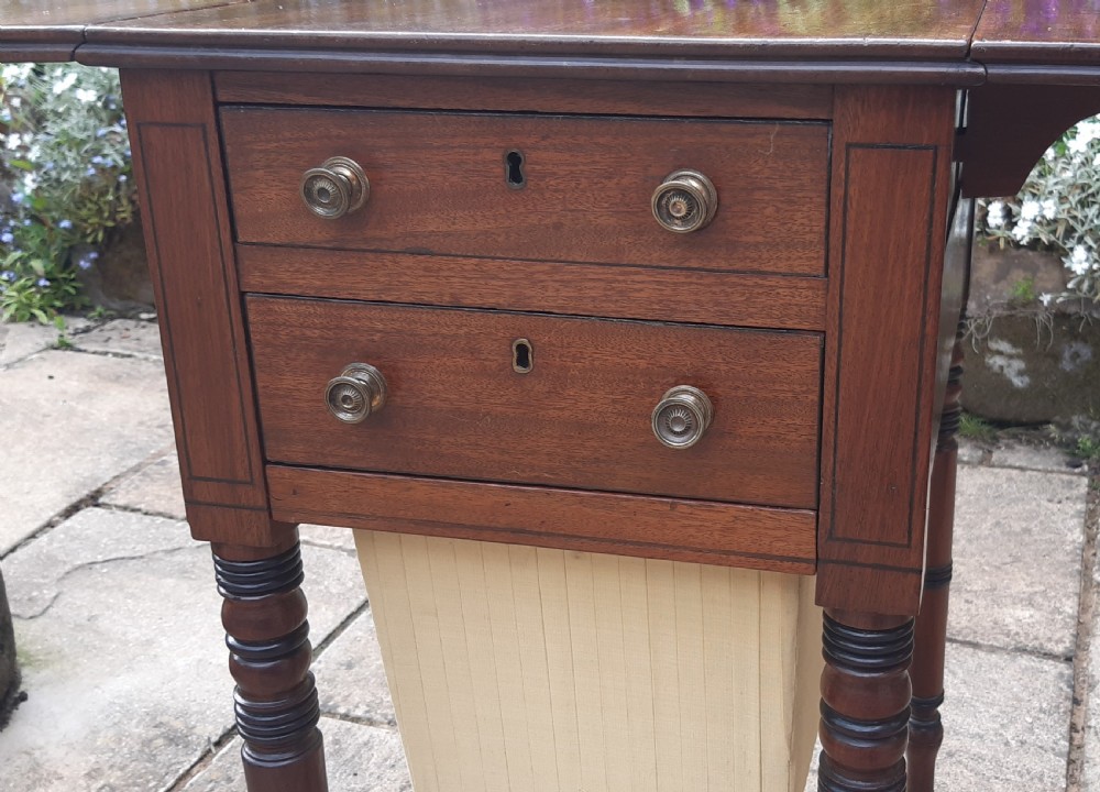 Regency pembroke work lamp table  View V