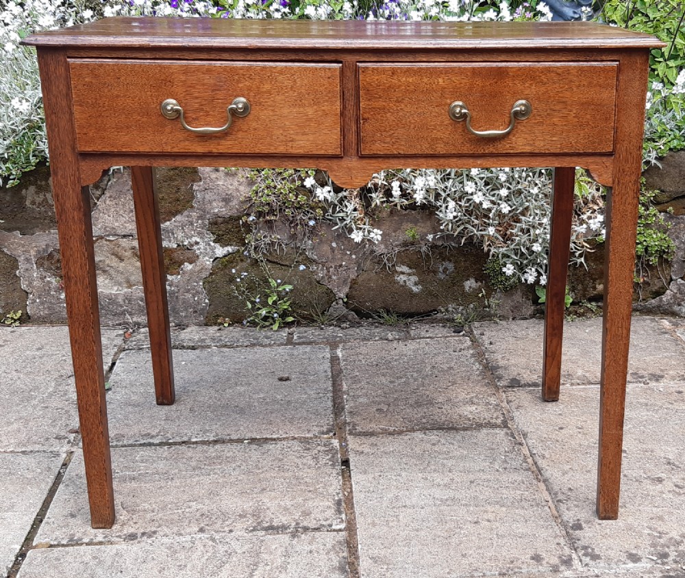 Georgian oak side table  View II