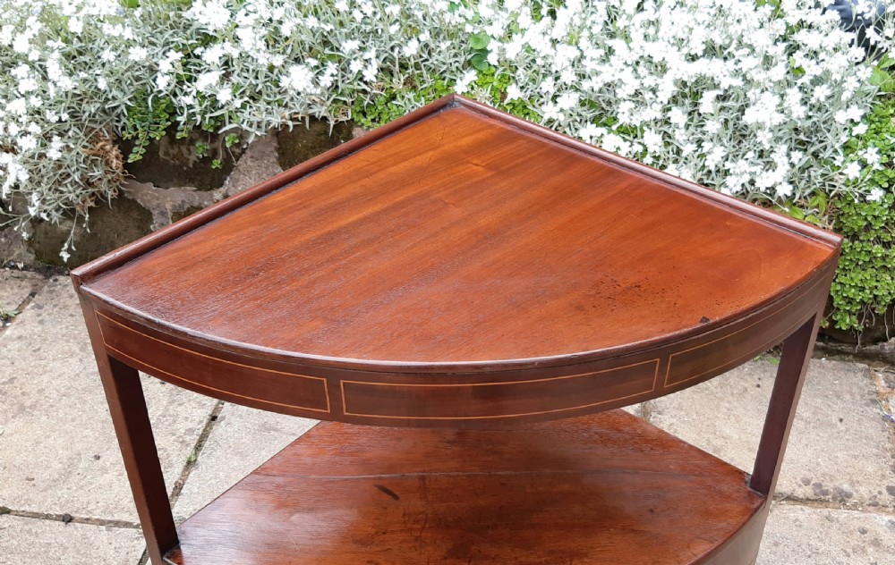 Georgian mahogany corner table View III