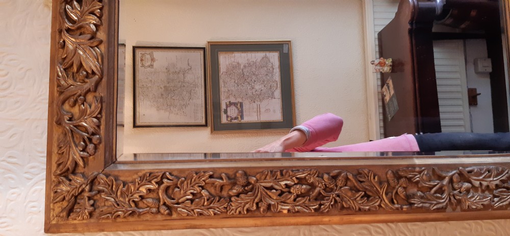 19th century giltwood overmantle mirror  View VI