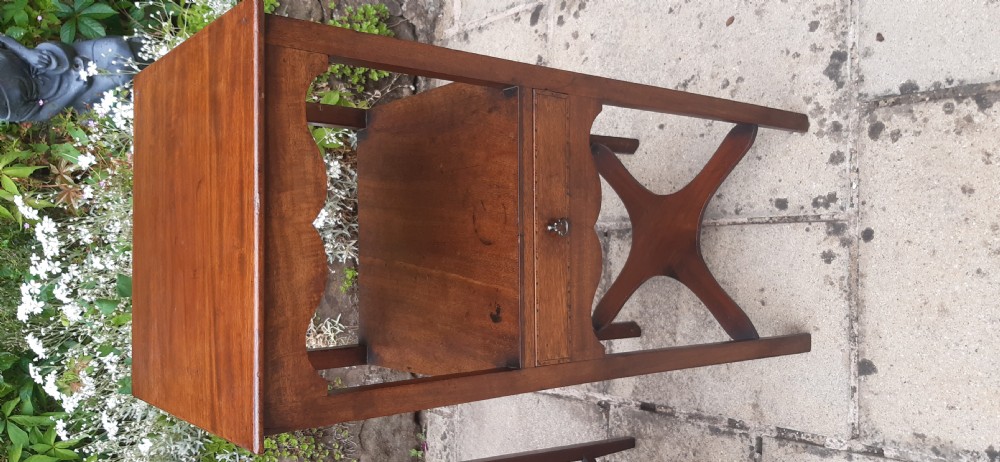 Matched pair Georgian bedside tables  View VIII