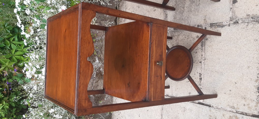 Matched pair Georgian bedside tables  View IX