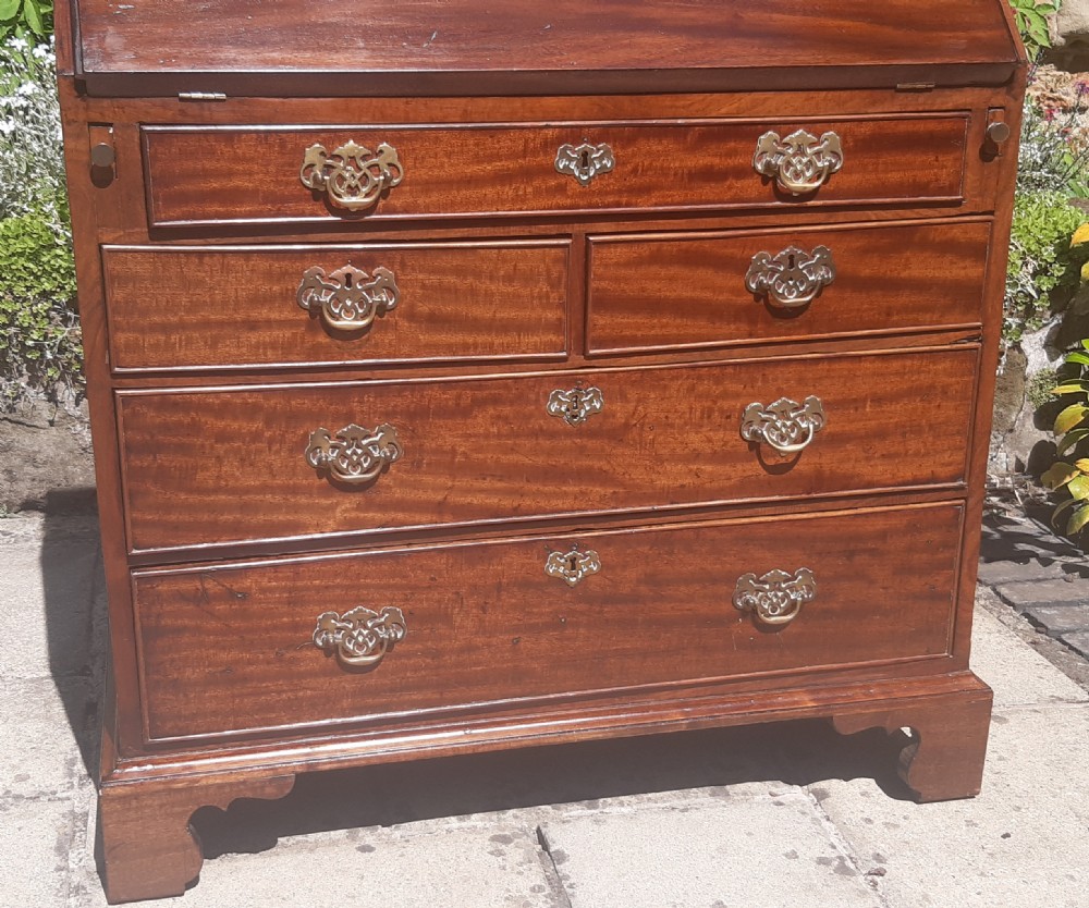 Small Georgian mahogany bureau View X