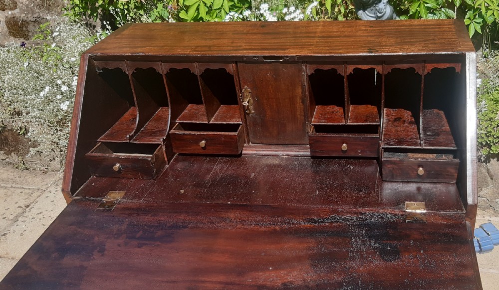 Small Georgian mahogany bureau View XII