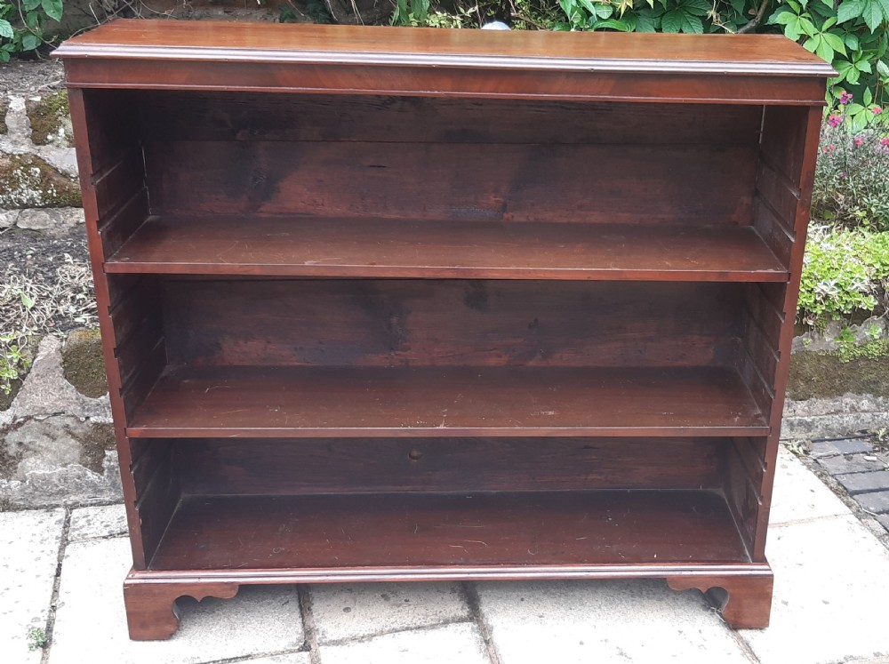 Mahogany open bookcase 19th century  View V