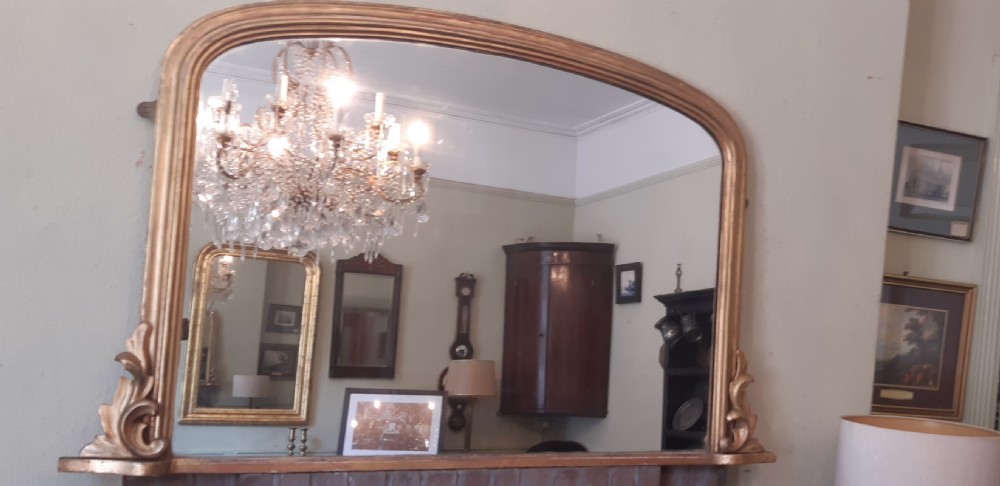 Victorian giltwood overmantle mirror View II
