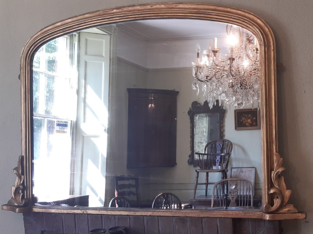 Victorian giltwood overmantle mirror View III