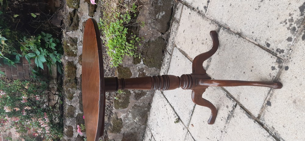 Oak tripod wine table early 19th century  View II