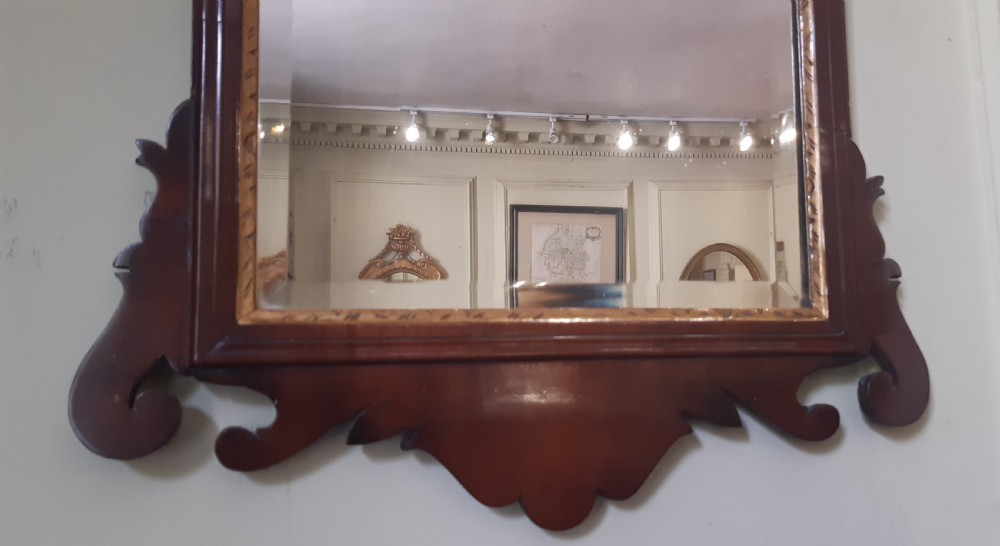 Georgian fret work mahogany wall mirror View II