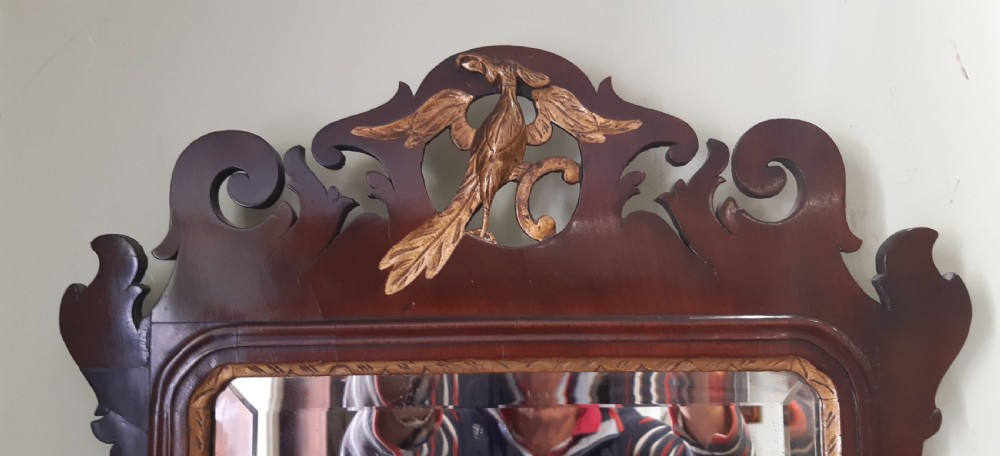 Georgian fret work mahogany wall mirror View III