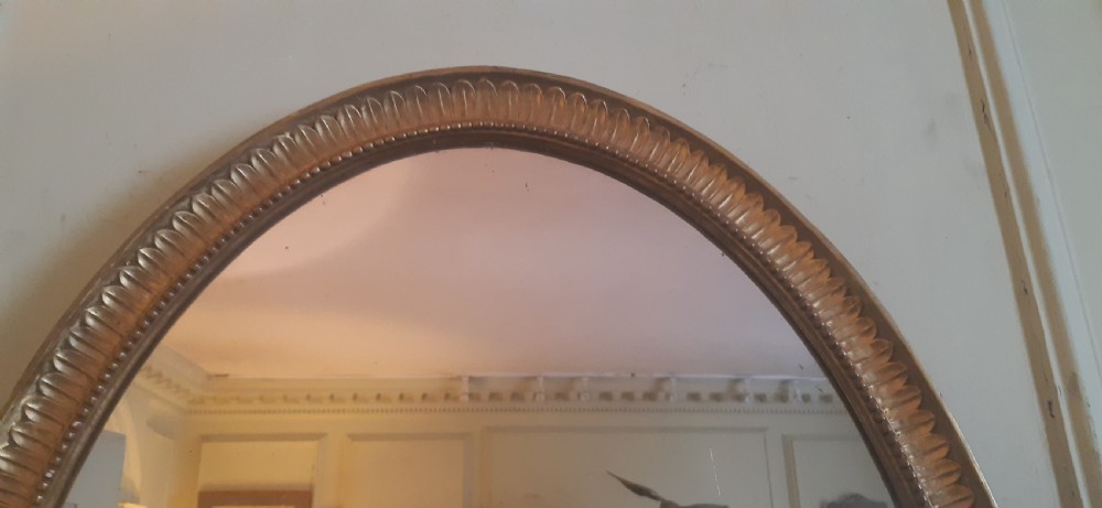 Oval gilt wall mirror 19th c View II